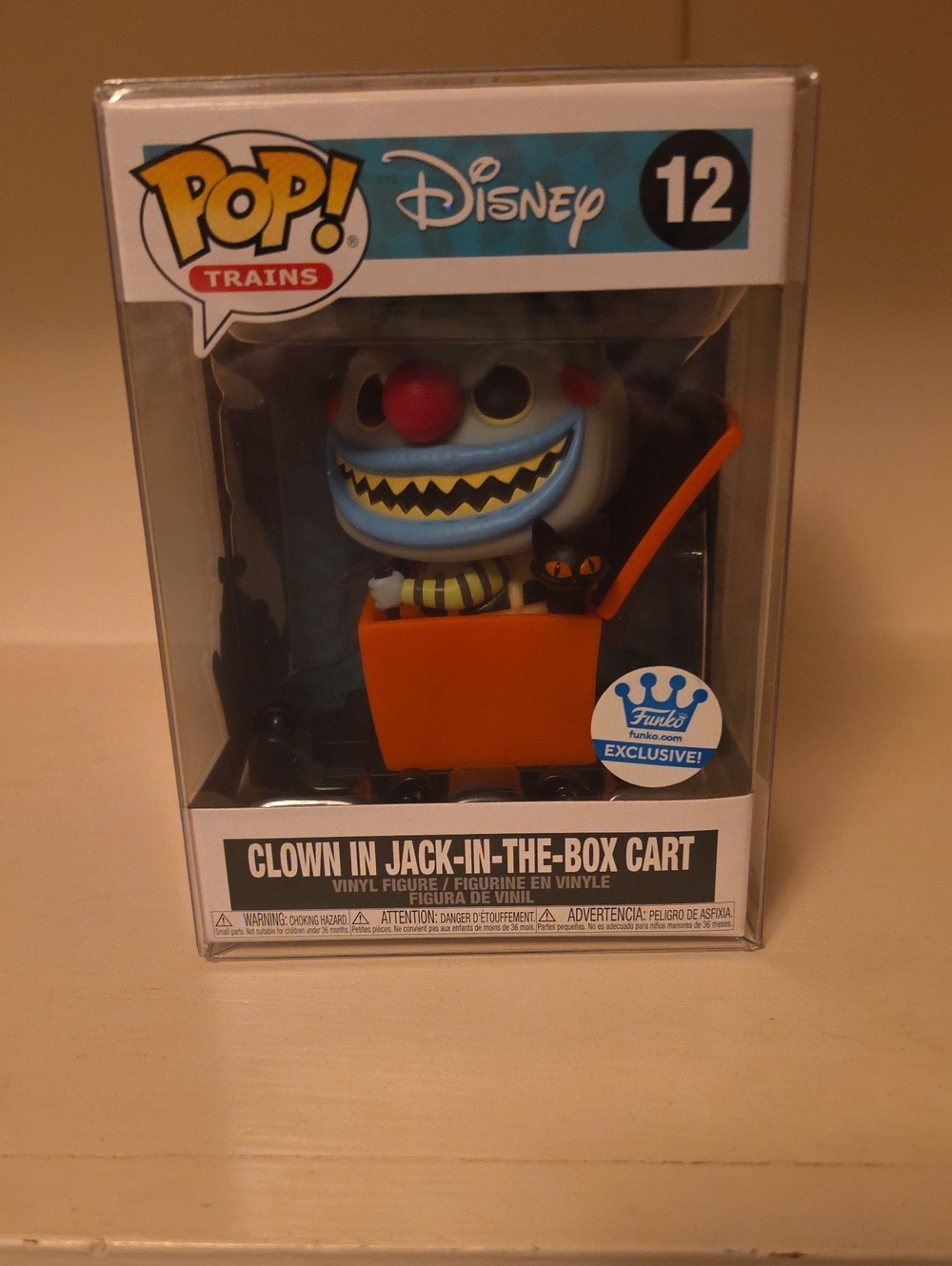 Funko Pop! Disney Clown in Jack-in-the-Box Cart - Blue & Orange RARE